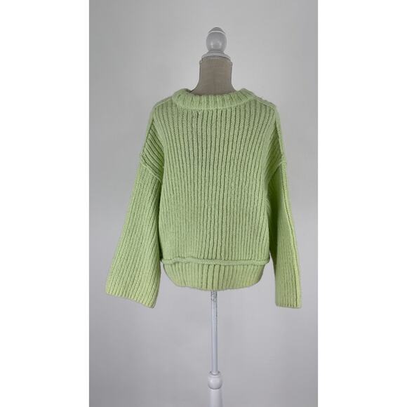 Vero Moda Womens Chunky Knit Sweater Jumper Pullover Size Small Green NWT - Picture 3 of 10